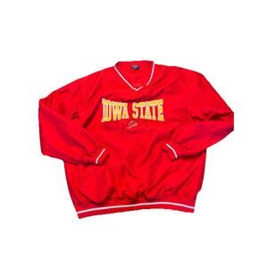 Vtg Iowa State Cyclones Windbreaker Pullover Mens Med Red Yellow University